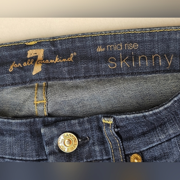 7 For All Mankind Indigo Skinny Jeans - Picture 4 of 9